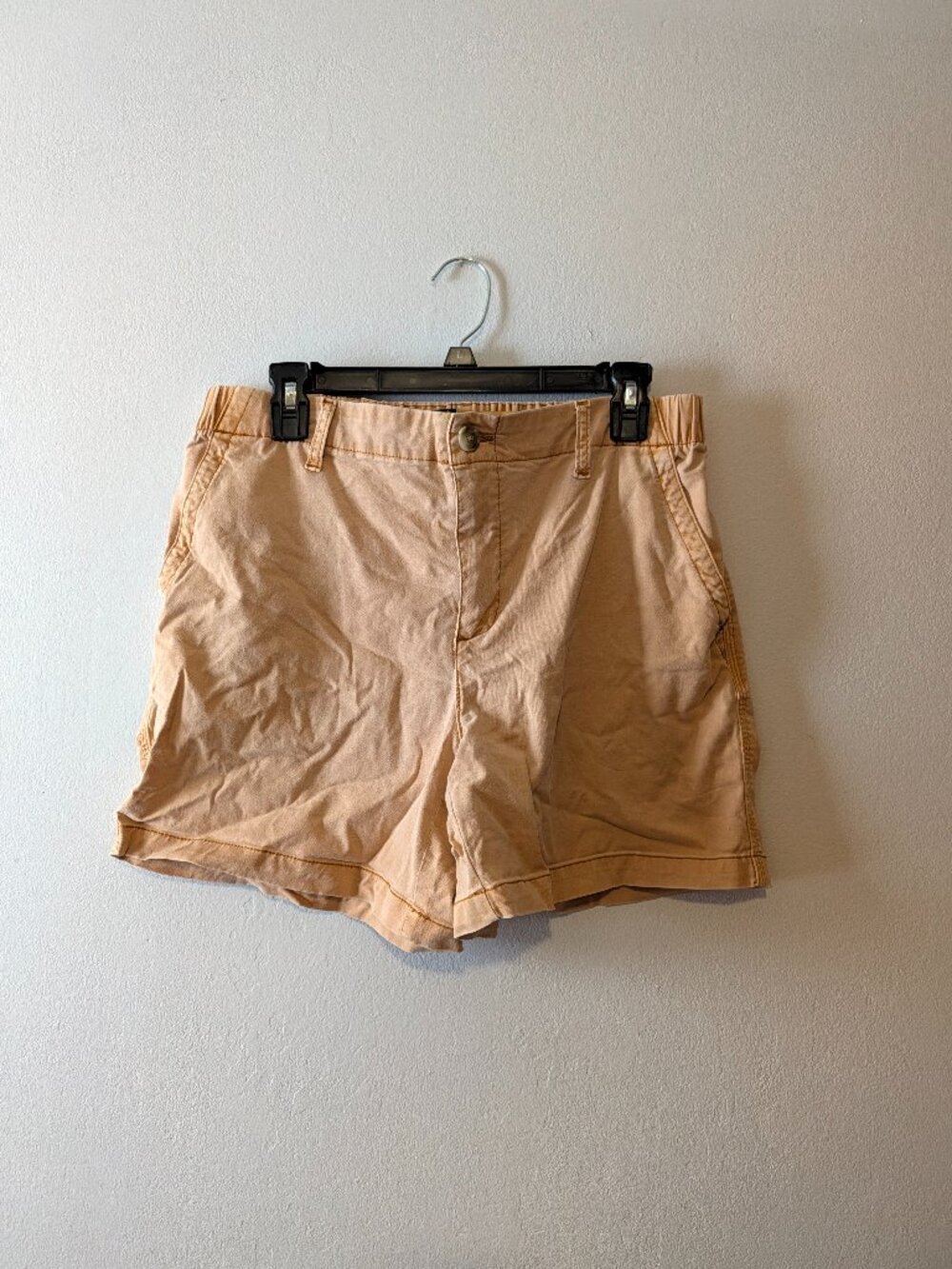 Old Navy Everyday Easy Chino Shorts 3" Sunflower Gold Elastic Waist M